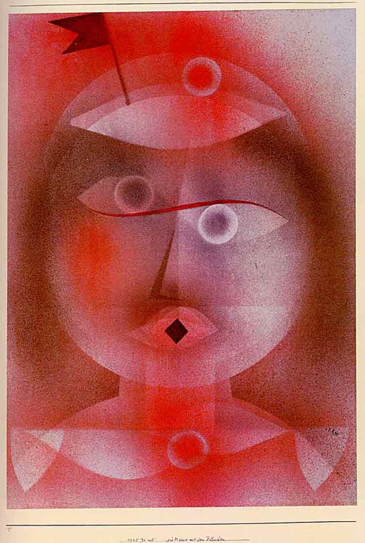 The Mask with the Little Flag painting - Paul Klee The Mask with the Little Flag art painting
